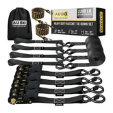 Kit 15pc de Cintas de Amarração com Catraca de 5m e Força de Ruptura de 1000kg - CargoClich