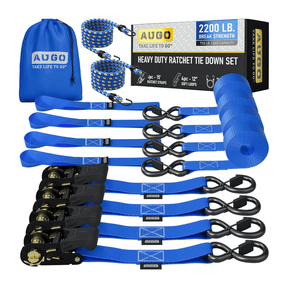 Kit 15pc de Cintas de Amarração com Catraca de 5m e Força de Ruptura de 1000kg - CargoClich