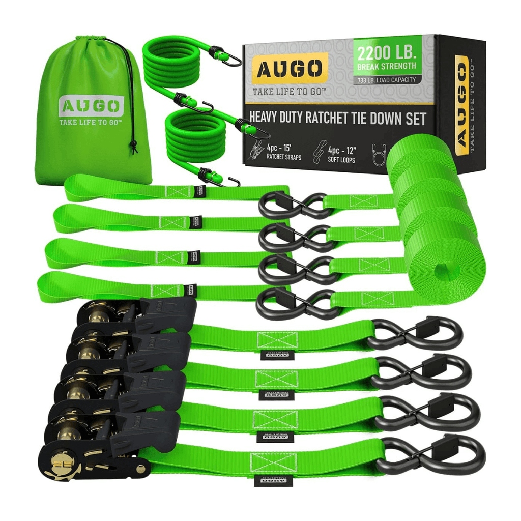 Kit 15pc de Cintas de Amarração com Catraca de 5m e Força de Ruptura de 1000kg - CargoClich