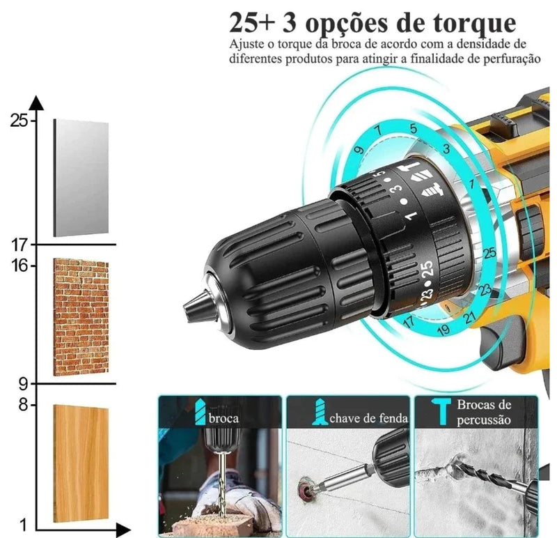 [COMPRE 1 LEVE 2] PARAFUSADEIRA FURADEIRA DE IMPACTO (48v)