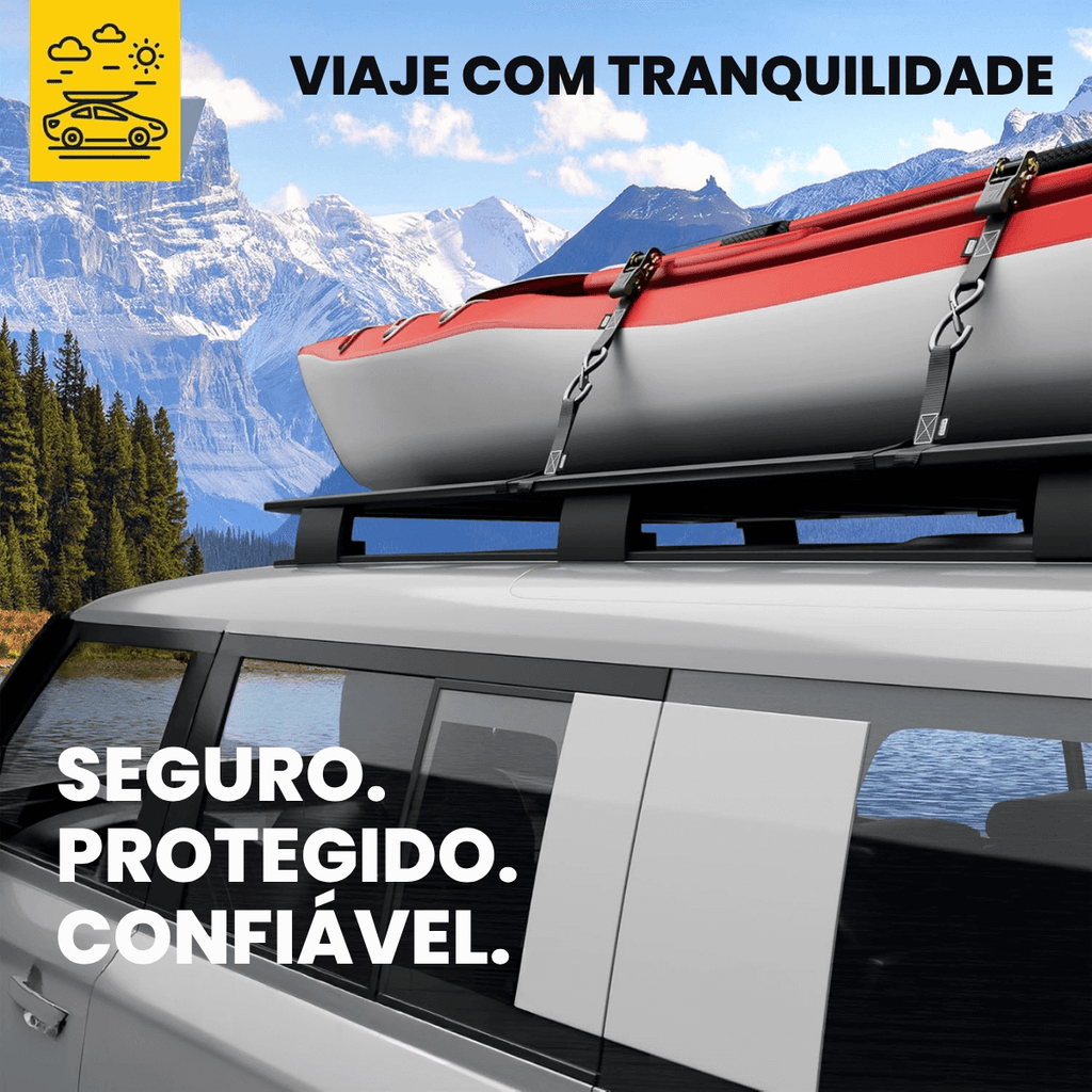 Kit 15pc de Cintas de Amarração com Catraca de 5m e Força de Ruptura de 1000kg - CargoClich