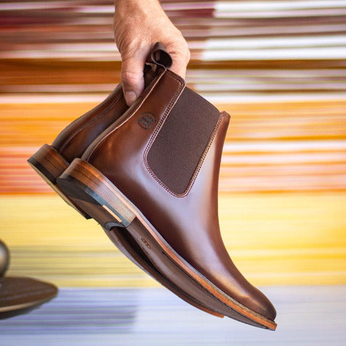 Bota Chelsea Masculina Em Couro Legítimo Estilo Italiana