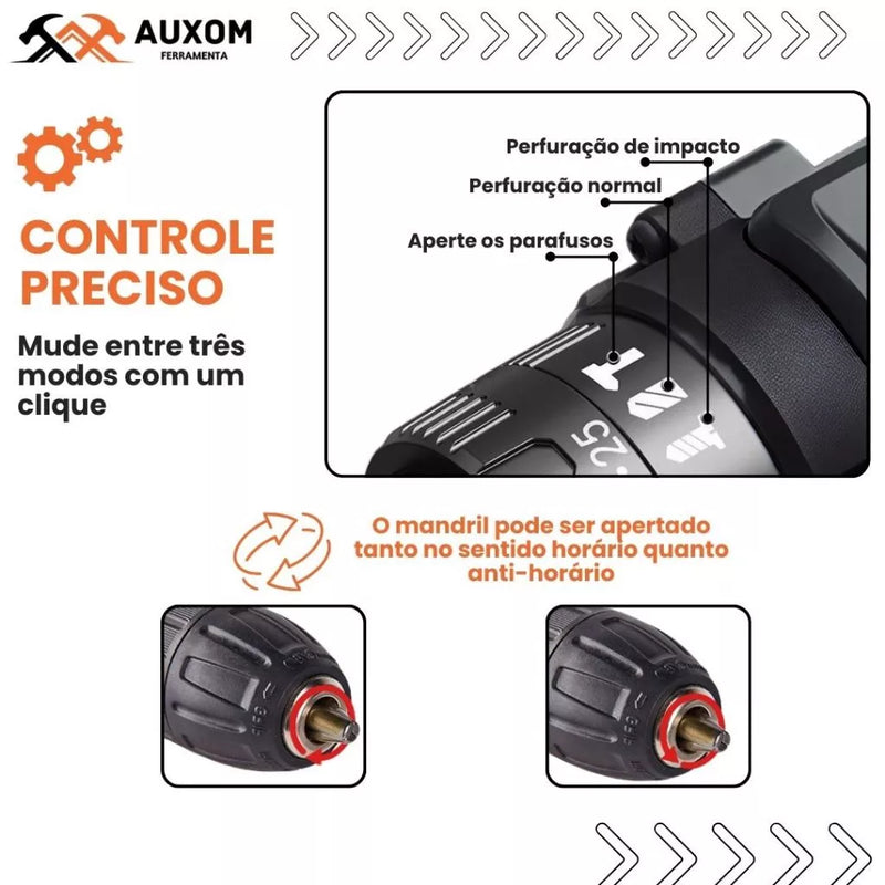[COMPRE 1 LEVE 2] PARAFUSADEIRA FURADEIRA DE IMPACTO (48v)