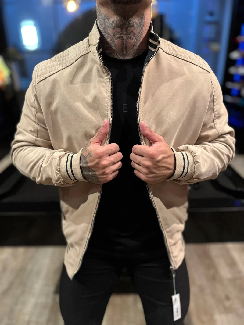 JAQUETA PREMIUM CASUAL REVERSIVEL BEGE/PRETA (PAGUE 1 E LEVE 2)